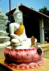 old buddha in thailand temple