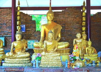 old buddha in thailand temple