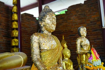 old buddha in thailand temple