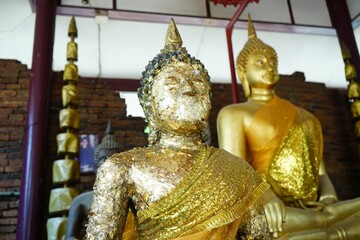 old buddha in thailand temple