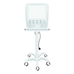 Illustration of Medical Emergeny Ventilator on ICU ventilation device in the Hospital isolate, Medical eqiupment  on white background.