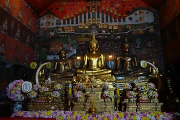 old buddha in thailand temple