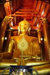 old buddha in thailand temple