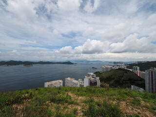 Fototapeta premium Scenic island outlet called Mount Johnston in Hong Kong.