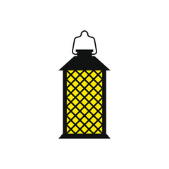 Lantern icon flat style isolated on white background. Vector illustration