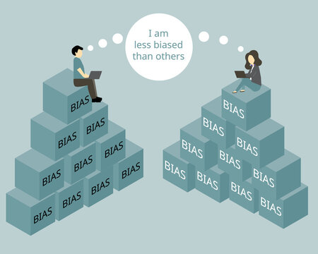 The bias blind spot is the cognitive bias which has tendency of people to see themselves as less biased than others