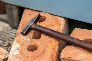 old hammer and nails