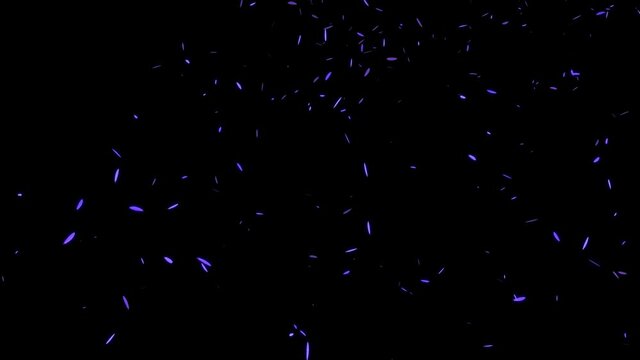 紫色　羽根　舞い落ちる　パーティクル　モーショングラフィックス

