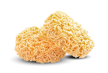 Instant noodles isolated on white background