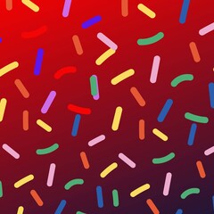 confectionery powder colorful texture for design in red background