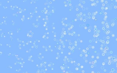 Light Blue, Yellow vector pattern with spheres.