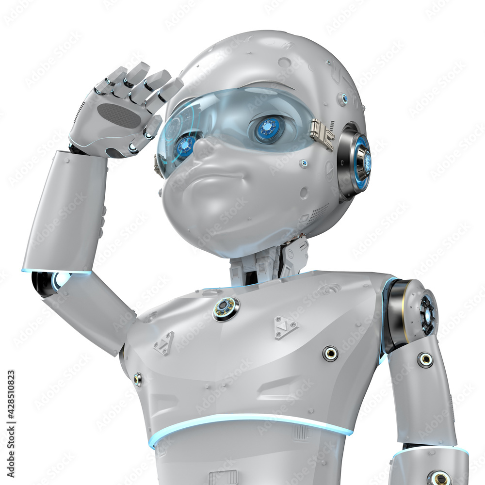 Poster artificial intelligence robot look around