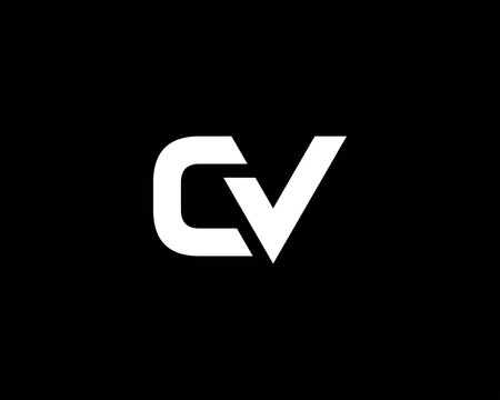 VC CV Letter logo design vector template