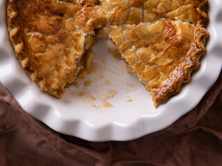 homemade apple pie slice