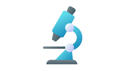 research microscope experiment single isolated icon with smooth style