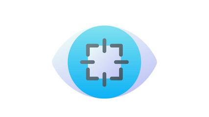 focus concentration sharpen attention single isolated icon with smooth style