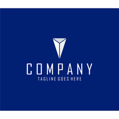 the logo of a pyramid face down