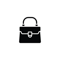 handbag icon, Simple filled woman bag accessory. handle, female Fashion bag. Women Bag purse, Baguette And Ladies Bucket. Solid style vector illustration design on white background. EPS 10