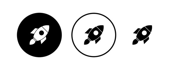 Rocket vector icons set. Start Up Concept Symbol. Startup icon