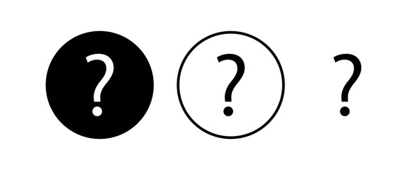 Question Icons set. Question mark sign. help icon. Faq