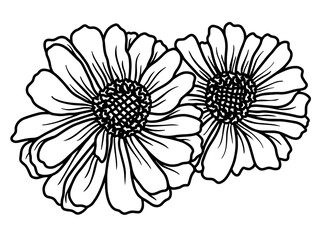 Flowers Line Art. You can use this beautiful file to print on greeting card, frame, mugs, shopping bags, wall art, telephone boxes, wedding invitation, stickers, decorations, and t-shirts.