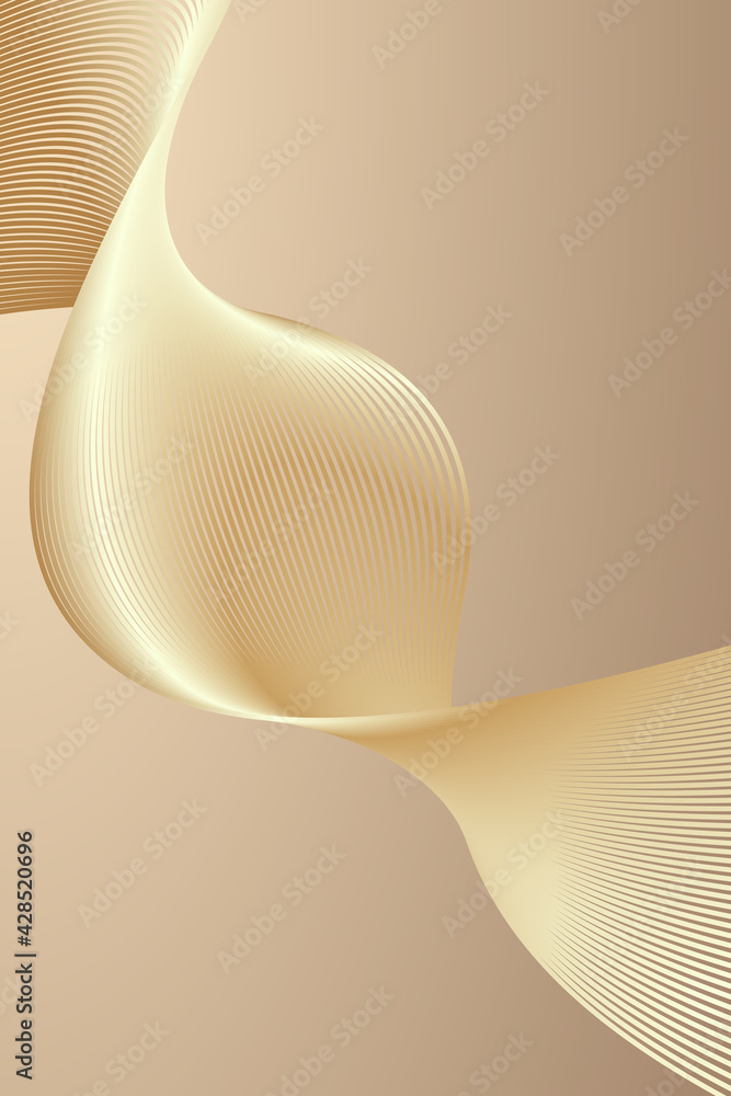 Poster abstract golden wavy light abstract texture texture background