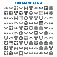 Obraz premium Various Pattern collections - 100. Mandala pattern set.