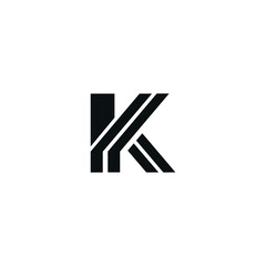 Initials K logo in a modern style for Business