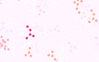 Light Pink, Yellow vector backdrop with artificial intelligence data.