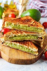 Avocado grilled cheese sandwich