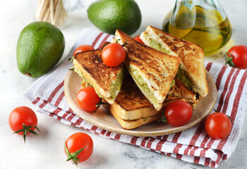 Avocado grilled cheese sandwich