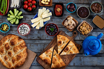 Ramadan pita on the table for suhoor and iftar