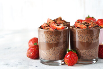 Chocolate chia pudding