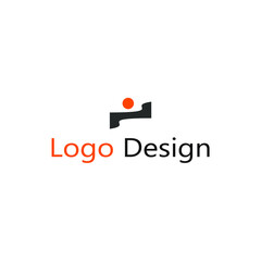 abstract wavy box logo and circle on it