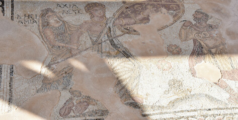 Odysseus Meets Achilles Mosaic, Paphos, Cyprus