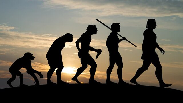 Human evolution: Time Lapse at Sunrise with Colorful Clouds