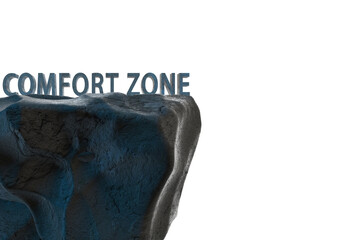 Concept of leaving zone of comfort - 3d rendering