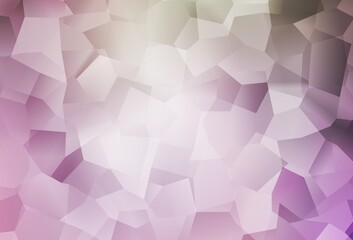 Light Pink, Green vector background with abstract shapes.