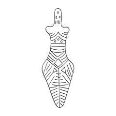 vector icon with ritual anthropomorphic symbol from Cucuteni–Trypillia culture for your project