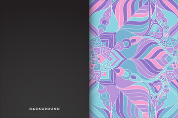 Colorful background with mandala template