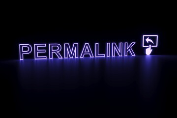 PERMALINK neon concept self illumination background 3D illustration