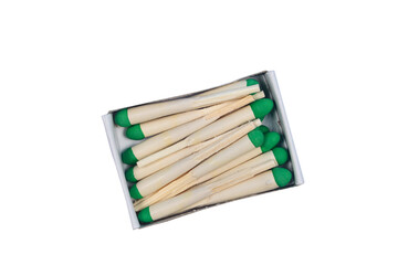 Hunting matches in a box on a white background