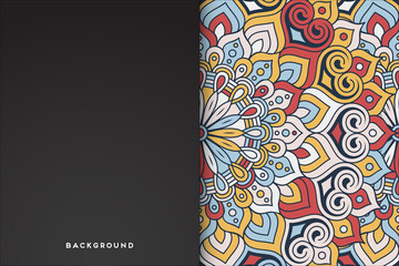 Colorful background with mandala template