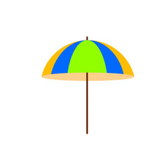 Obraz premium Beach umbrella. Color design. Summer accessory for sun protection.