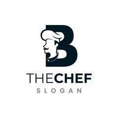 Letter B Chef Logo , Initial Restaurant Cook Vector Design