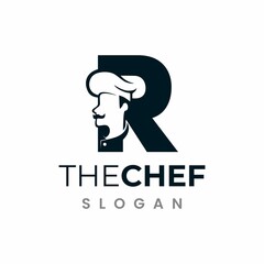 Letter R Chef Logo , Initial Restaurant Cook Vector Design