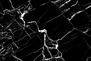Marble wave dark black texture background with white vein seamless patterns