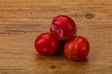 Ripe sweet tasty red plum