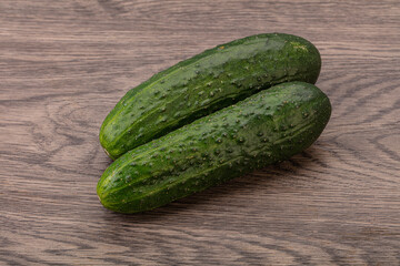 Ripe organic natural green cucumber