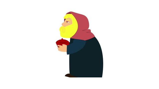 Persian king Melchior icon animation